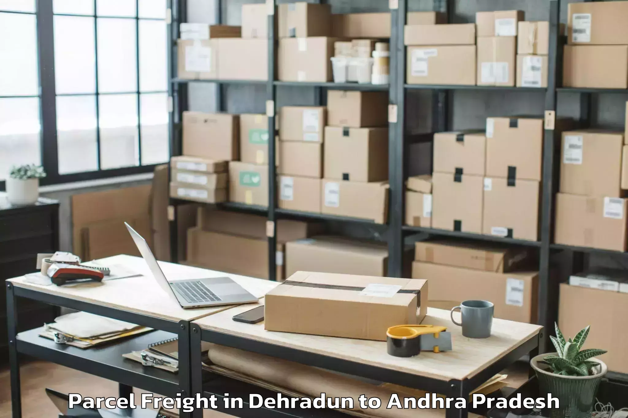 Quality Dehradun to Santhabommali Parcel Freight